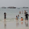 China, Beihai Silver beach, boats