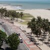 Colombia, Riohacha beach, breakwaters