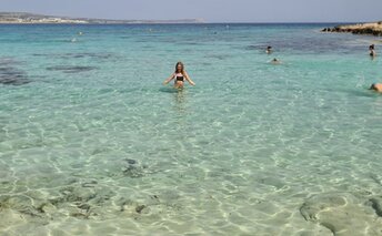 Cyprus, Ayia Napa, Makronissos beach, clear water