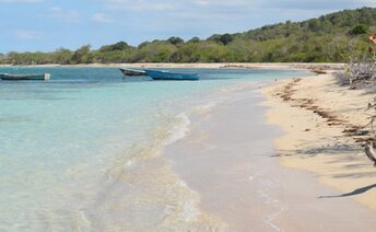 Dominicana, Manatee Bay beach, boats