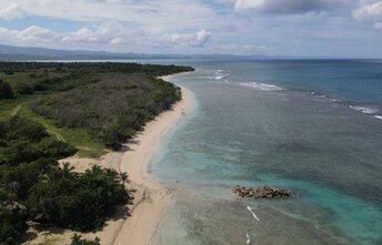 Dominicana, Playa Cupellito beach, aerial view