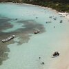 Dominicana, Playa La Ensenada beach, reef, aerial view