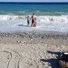 France, Menton beach, waves