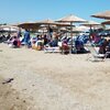 Greece, Alexandroupolis beach, tiki huts