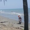 Honduras, Omoa beach, trash