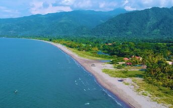 Honduras, Sol Dorado beach, aerial view