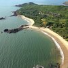 India, Karnataka, Om Beach, aerial view