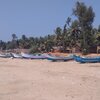 India, Karnataka, Omkara beach, boats