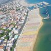 Italy, Emilia-Romagna, Cattolica beach, aerial view