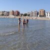 Italy, Emilia-Romagna, Rimini beach, shallow water