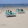 Italy, Emilia-Romagna, Rimini beach, sunbeds