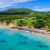 Puerto Rico, Vieques, Black Sand beach, aerial view