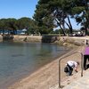 Slovenia, Debeli rtic beach, stairways