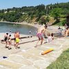 Slovenia, Valdoltra beach, view to west