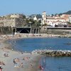 Spain, Ceuta beach, breakwater