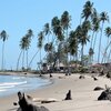 Trinidad, Coral Point beach, buildings