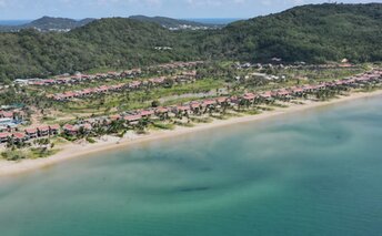 Vietnam, Park Hyatt Phu Quoc Villas beach, aerial view