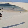 Brazil, Lencois Maranhenses beach, view from dune