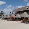 Brazil, Praia do Maceio beach, cafe