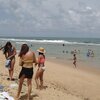 Brazil, Praia do Maceio beach, locals