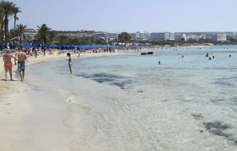 Cyprus, Ayia Napa, Limanaki beach, water edge