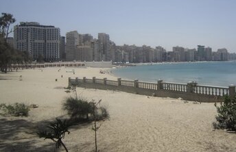 Egypt, Elmontaza beach, view from east