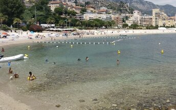 France, French Riviera, Marquet beach, view from south