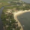 Gabon, La Pointe Denis beach, aerial view