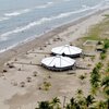 Honduras, Playa Marejada beach, aerial view