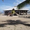 Honduras, Playa Marejada beach, palm shade