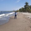 Honduras, Playa Travesia beach, water edge