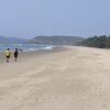India, Karnataka, Nirvana beach, wet sand