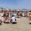Italy, Emilia-Romagna, Cervia beach, crowd