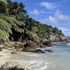 Seychelles, Mahe, Anse Cachee beach, rocks