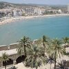 Spain, Valencia, Peniscola beach, view from Old Town