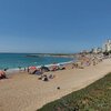 Spain, Valencia, Vinaros beach, view from above