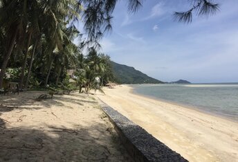 Thailand, Phangan, Huatean beach, view to left