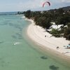 Thailand, Phangan, Pier Beach, aerial view