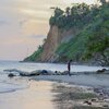 Trinidad and Tobago, Trinidad, Marac beach, evening fishing