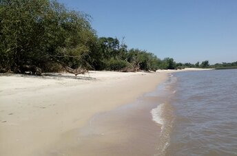 Uruguay, Playa La Arenisca beach, view from water