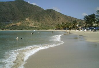 Venezuela, Margarita, Playa La Galera beach, water edge