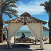 Bahrain, Jaw Beach, palms