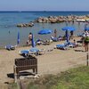 Cyprus, Ayia Napa, Pernera beach, sunbeds
