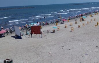 Egypt, Ras El-Bar beach, view from above