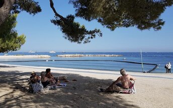 France, French Riviera, Petite Afrique beach