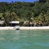 Honduras, Punta Sal beach, view from water