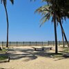 India, Karnataka, Padukere beach, fence
