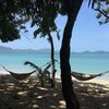 Philippines, Palawan, San Fernando beach, hammocks