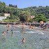 Slovenia, Fiesa beach, view from water