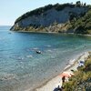 Slovenia, Moon Bay beach, parasols